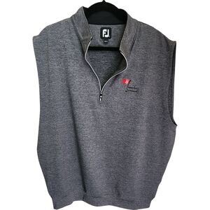 Footjoy Vest Mens Large Gray Golf 1/4 Zip James‎ Avery Invitational Performance